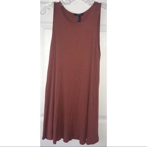 Forever 21 sleeveless dark orange shift dress